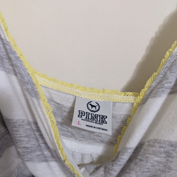 Victoria's secret Pink gray and white night gown - Picture 4 of 4